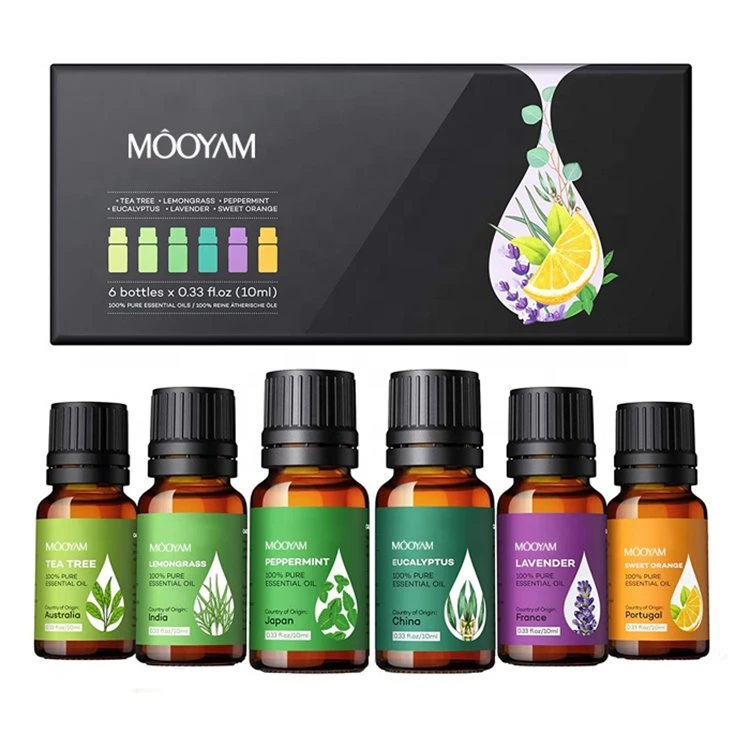 Mae Rhoddion Aromatherapi yn Gosod Olew Hanfodol
