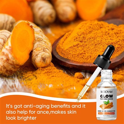 Gwrth - Serwm tyrmerig Glow Heneiddio